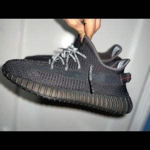 Adidas Yeezy 350 v2 Black Static Non-Reflective